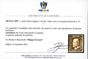 1859 - 1 grano bruno ruggine, I ... 