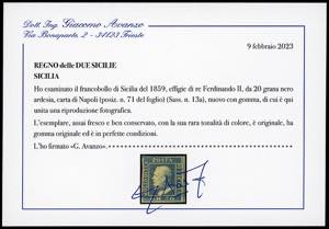 1859 - 20 grana nero ardesia ... 