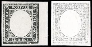 SAGGI 1860 - Saggi Ficarotta, 10 cent. nero, ... 