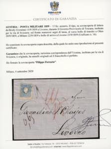 1859 - 15 Kr. azzurro, II tipo ... 