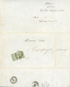 1866 - 1 cent. De La Rue, tiratura ... 