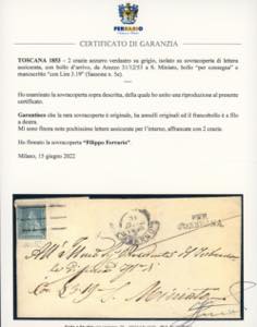 1853 - 2 crazie azzurro verdastro ... 