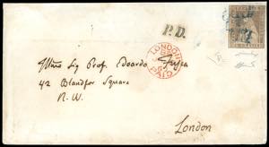 1859 - 9 crazie bruno lillaceo, filigrana ... 