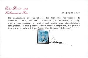 1860 - 20 cent. azzurro (20), ... 