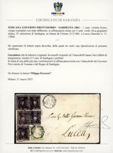 1861 - 1 cent. violetto bruno ... 