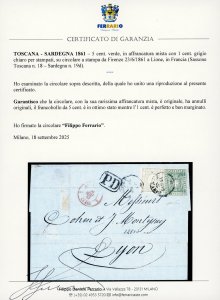 1861 - 5 cent. verde (18), ottimo ... 