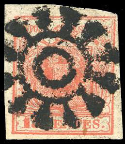 CHIAVENNA, muto punti R5 - 15 cent. rosso, I ... 