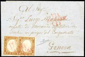 1863 - 10 cent. arancio brunastro IV ... 