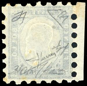 1862 - 20 cent. azzurro chiaro, ... 