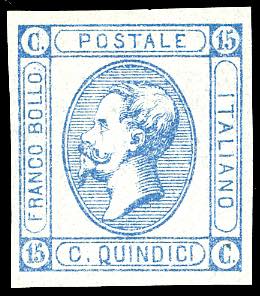 1863 - 15 cent. Litografico, I tipo (12), ... 