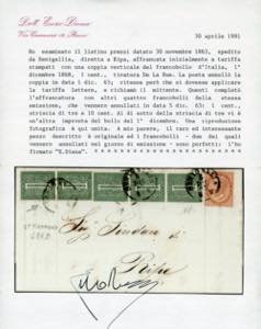 1863 - Listino prezzi inizialmente ... 