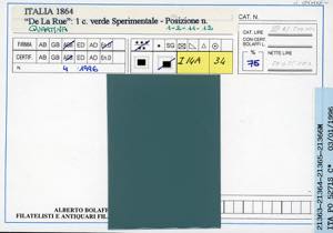 1864 - 1 cent. verde grigio chiaro ... 