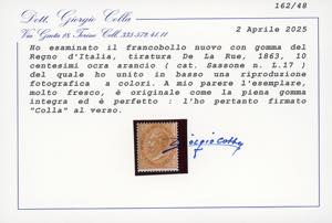 1863 - 10 cent. De La Rue, ... 