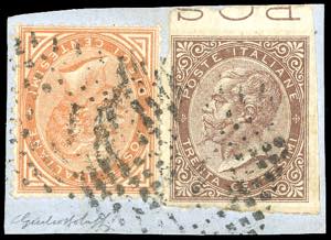 1863 - 30 cent. De La Rue, non dentellato, ... 