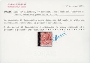 1863 - 40 cent. De La Rue, ... 