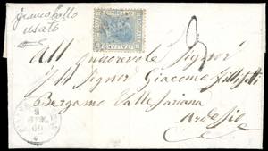 1869 - 20 celeste chiaro, tiratura di Londra ... 