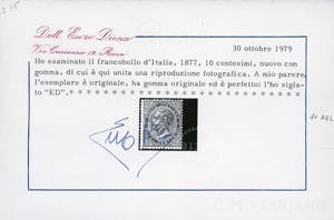 1877 - 10 cent. azzurro (27), ... 