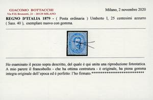 1875 - 25 cent. Umberto I (40), ... 