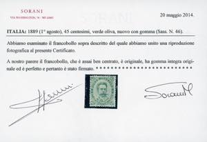 1889 - 45 cent. Umberto I (46), ... 