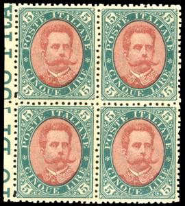 1889 - 5 lire Umberto I (49), ottima ... 
