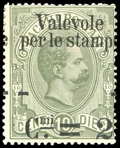 1890 - 2 cent. su 10 cent. Valevole per le ... 
