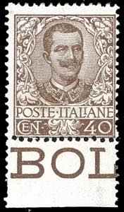 1901 - 40 cent. Floreale (74), bordo di ... 
