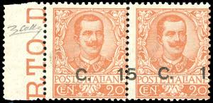 1905 - 15 cent. su 20 cent., soprastampa ... 