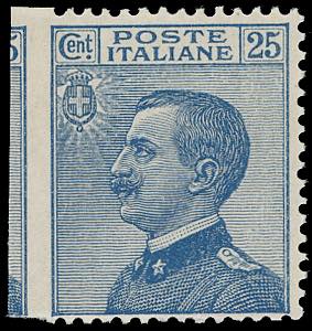 1908 - 25 cent. Michetti, non dentellato a ... 