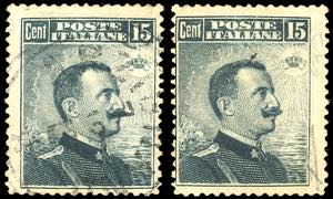 1911 - 15 cent. Michetti, III tipo, stampa ... 