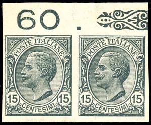 1919 - 15 cent. Leoni, non dentellato ... 
