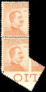 1917 - 20 cent. Michetti, non dentellato in ... 