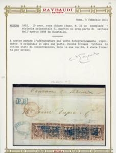 1858 - 10 cent. rosa chiaro, senza ... 