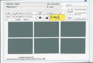 1923 - Manzoni, serie completa ... 