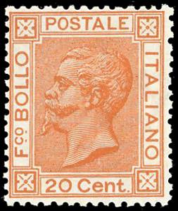 1877 - 20 cent. ocra arancio (28), ... 