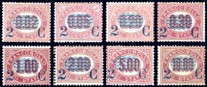 1878 - Servizio soprastampati, ... 