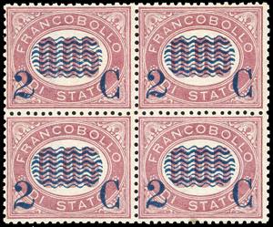 1878 - 2 cent. su 0,05 lire Servizio ... 