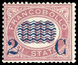 1878 - 2 cent. su 0,05 lire Servizio ... 