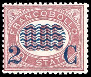 1878 - 2 cent. su 0,05 lire Servizio ... 