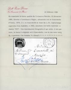 1880 - 2 cent. su 10 lire Servizio ... 