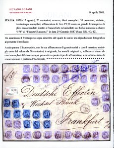 1887 - 50 cent., trentacinque ... 