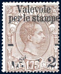 1890 - 2 cent. su 1,75 lire Valevole per le ... 