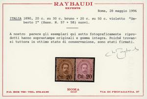 1890/91 - Soprastampati, serie ... 