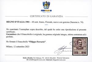 1901 - 40 cent. Floreale (74), ... 