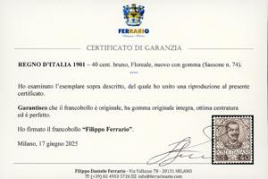 1901 - 40 cent. Floreale (74), ... 