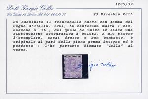 1901 - 50 cent. Floreale (76), ben ... 
