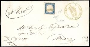 RAVARINO DI MODENA, lineare azzurro ... 