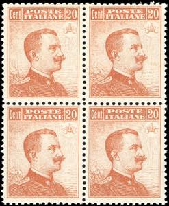 1916 - 20 cent. Michetti, senza filigrana ... 