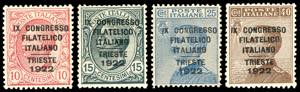 1922 - Congresso Filatelico, serie ... 