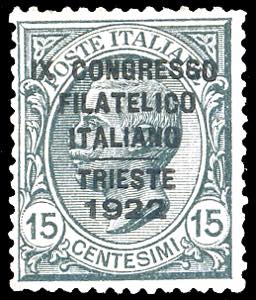 1922 - 15 cent. Congresso Filatelico, ... 