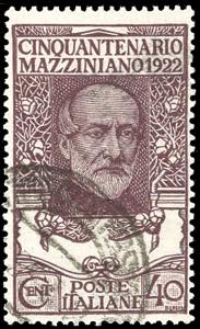 1922 - 40 cent. Mazzini, filigrana grandi ... 